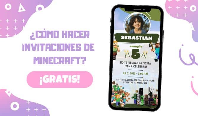 Invitaciones De Minecraft Paraeditar Gratis Invita Jass