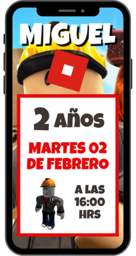 6] Tarjetas de cumpleaños de Roblox gratis para editar