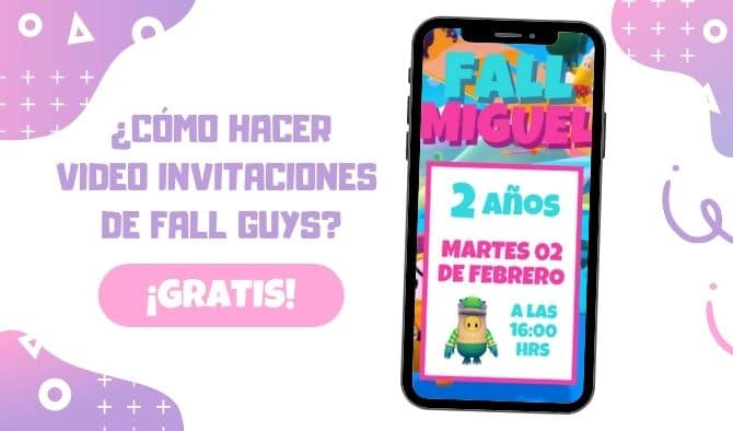 como hacer video invitaciones de fall guys