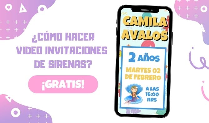 como hacer video invitaciones de sirenas