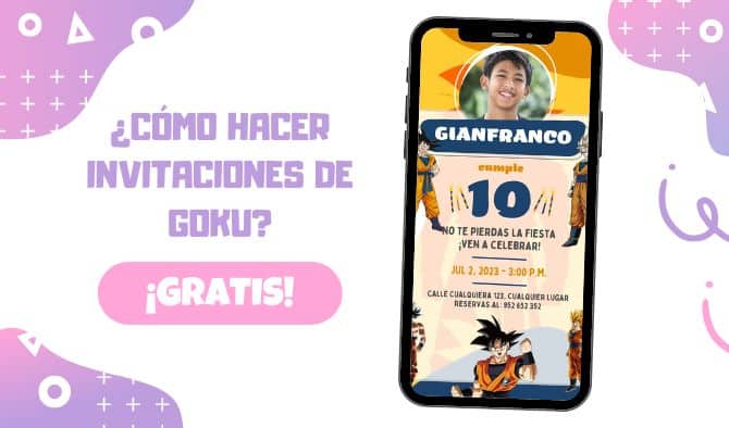 como hacer video invitaciones de goku
