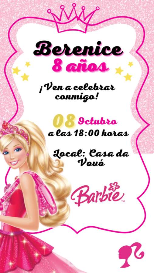 Como hacer Invitación cumpleaños de la barbie en el celular - Aprende Facil